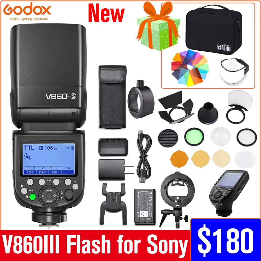 Вспышка Godox V860III S TTL V860 III II HSS Speedlite для Sony A7 A9 A7R IV A7C V860II-S V850II-S обновление - купить по