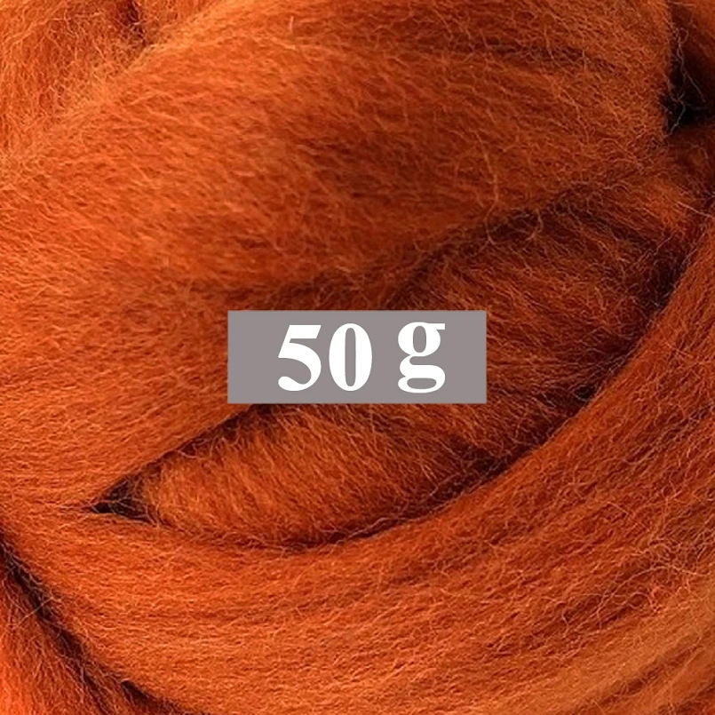 

50g Merino Wool Roving for Needle Felting Kit, 100% Pure Felting Wool, Soft, Delicate, Can Touch the Skin (Color 19)