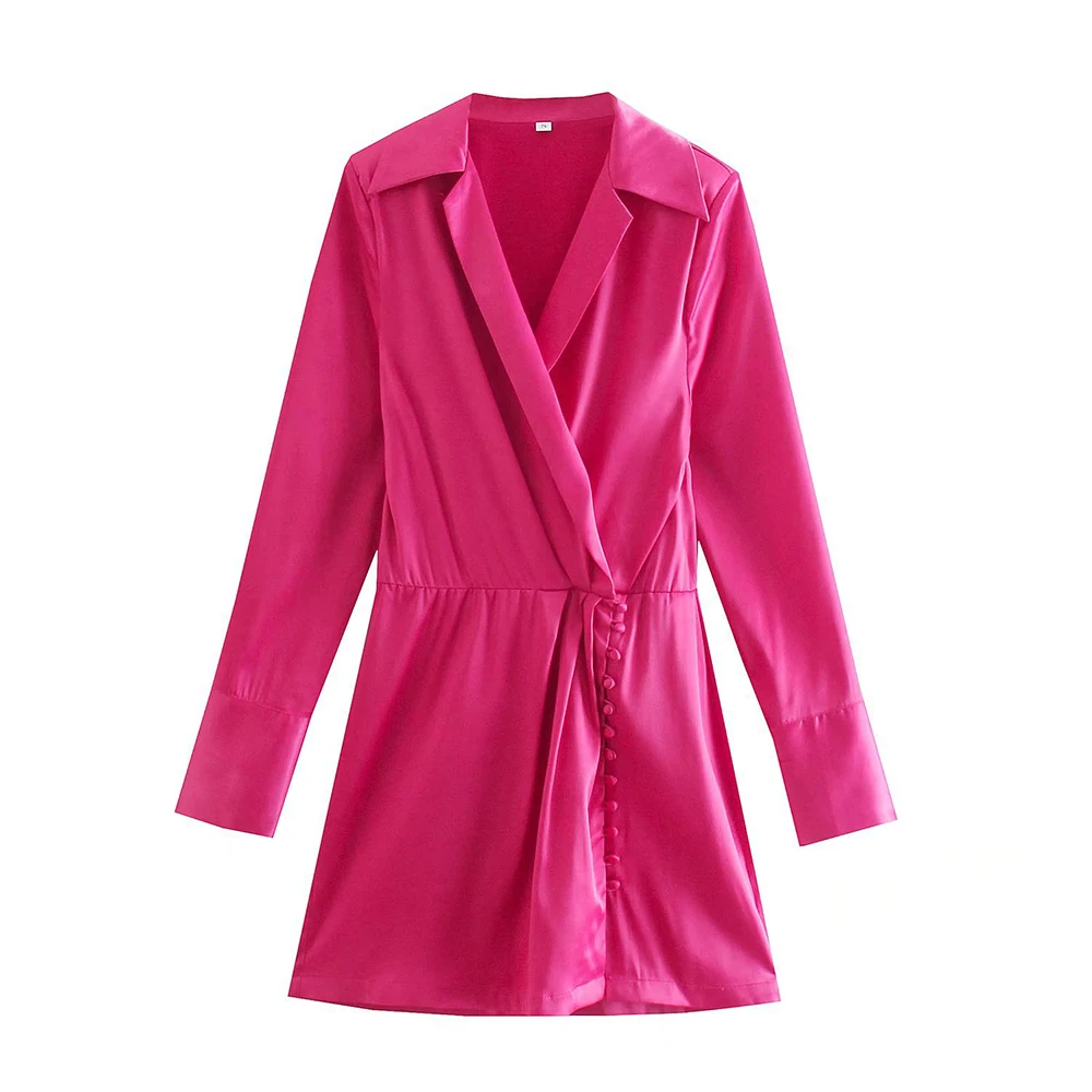 Dresses For Women New Winter Fashion Elegant Solid Rose Red Shirt-style Double-breasted Long-sleeve Dress Vestidos Robe Femme
Dresses For Women New Winter Fashion Elegant Solid Rose Red Shirt-style Double-breasted Long-sleeve Dress Vestidos Robe Femme