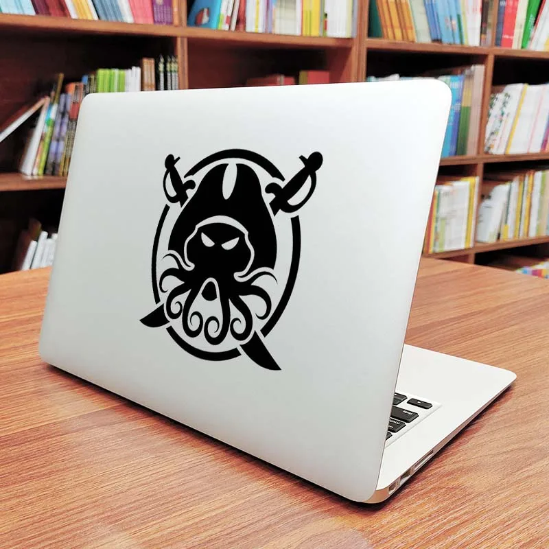 

Наклейка для ноутбука Pirates Crest Octopus, Виниловая наклейка для Macbook Pro 14 16 Air Retina 12 13 15 дюймов, чехол для Mac HP