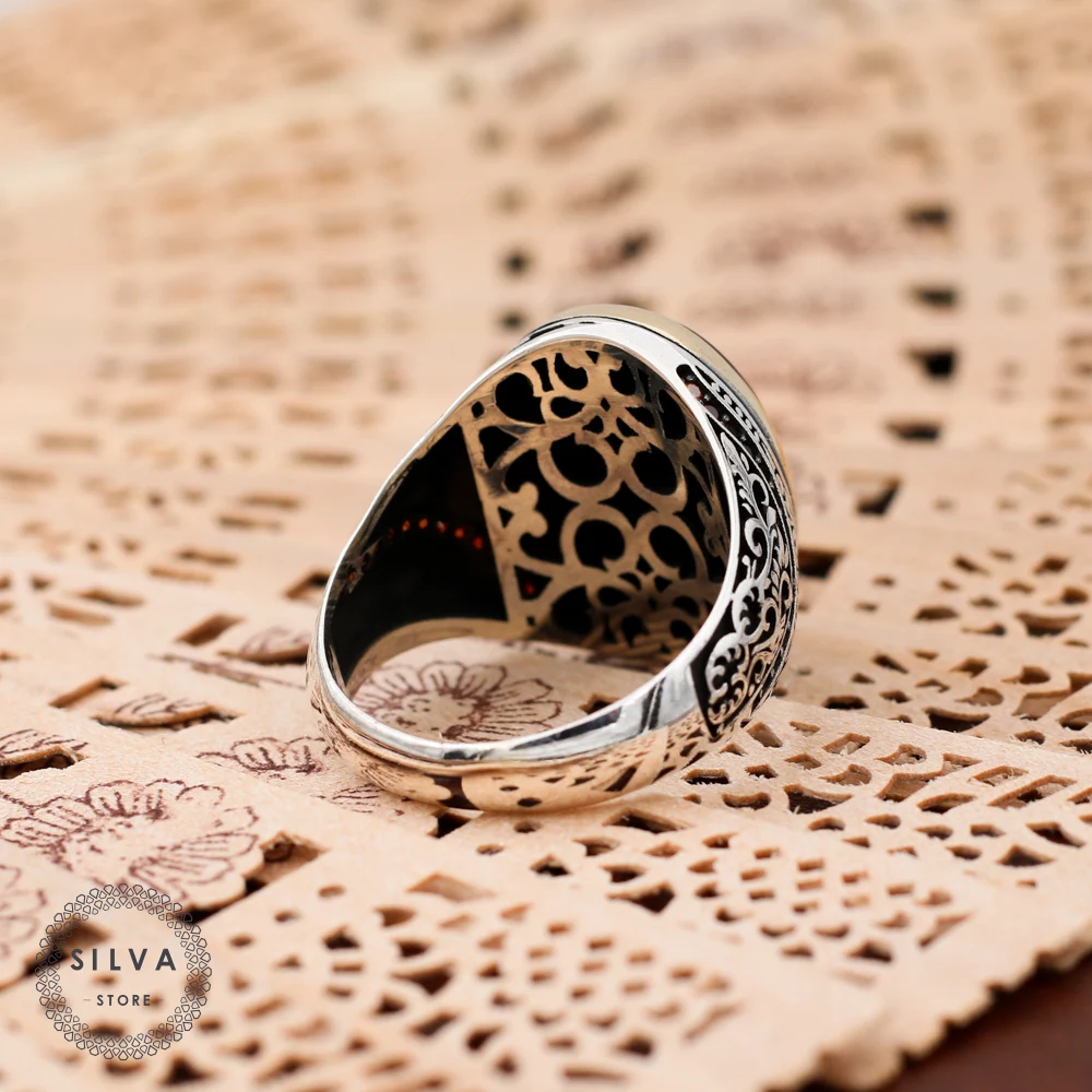 Agate Aqeeq 925 silver men's ring. Men's jewelry stamped with silver stamp 925 All sizes are available
Agate Aqeeq 925 silver men's ring. Men's jewelry stamped with silver stamp 925 All sizes are available
