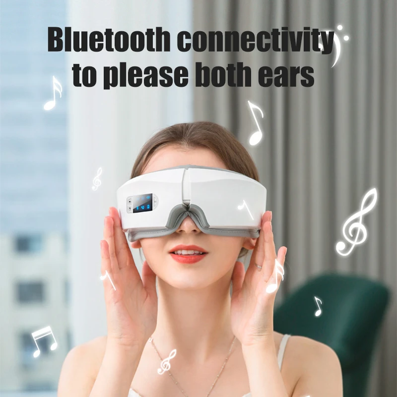 Музыкальный массажер для глаз с Bluetooth перезаряжаемые массажные очки горячего