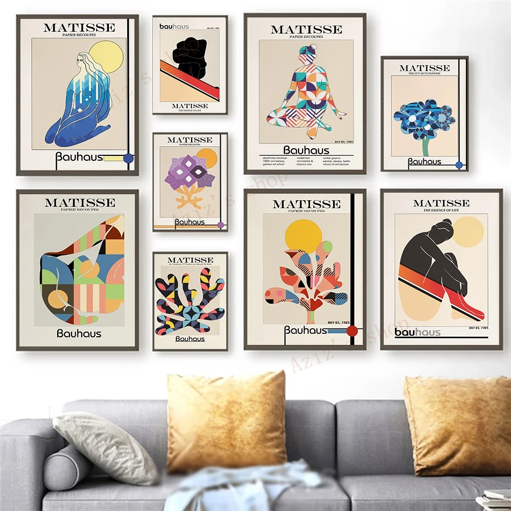 Unique Bauhaus Print with Matisse Art Feminism Canvas Painting Abstract Wave Feminine Floral Geometric Stairs Poster Home Decor
Unique Bauhaus Print with Matisse Art Feminism Canvas Painting Abstract Wave Feminine Floral Geometric Stairs Poster Home Decor