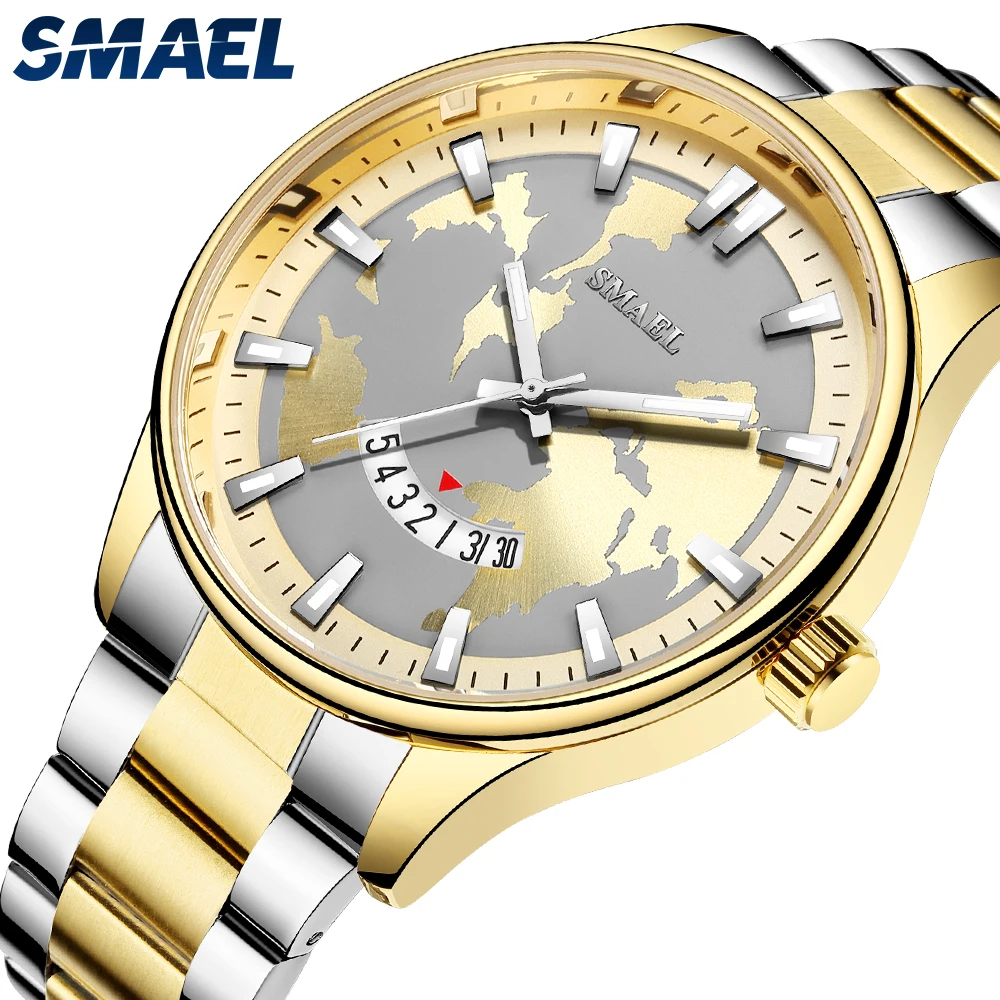 Men's Wrist Watch Gold Luxury Top Brand Waterproof Chronograph Stainless Steel Sport Watches Mens Quartz Clock Relogio Masculino
Men's Wrist Watch Gold Luxury Top Brand Waterproof Chronograph Stainless Steel Sport Watches Mens Quartz Clock Relogio Masculino