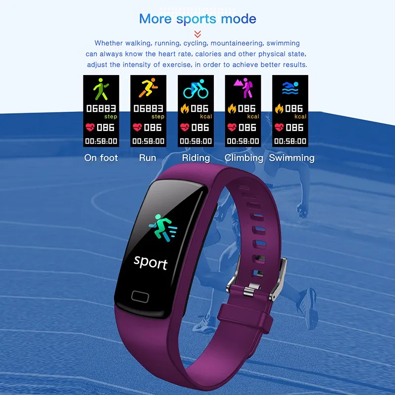 Health Bracelet Heart Rate Blood Pressure Smart Band Fitness Tracker Smartband Wristband for Smart Band Smart Watch men women
Health Bracelet Heart Rate Blood Pressure Smart Band Fitness Tracker Smartband Wristband for Smart Band Smart Watch men women