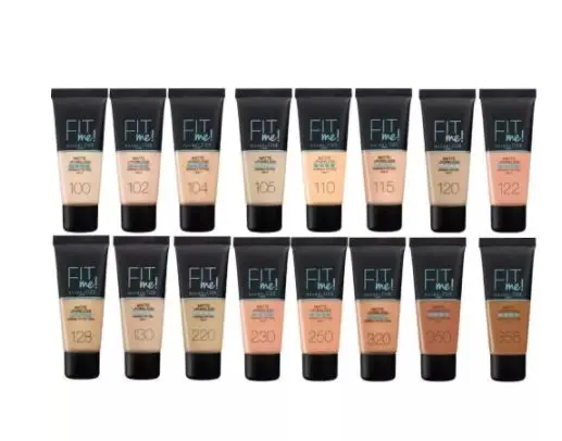 

-Maybelline New York Fit Me matte + nonporous foundation cream all color options ivory face foundation skin makeup