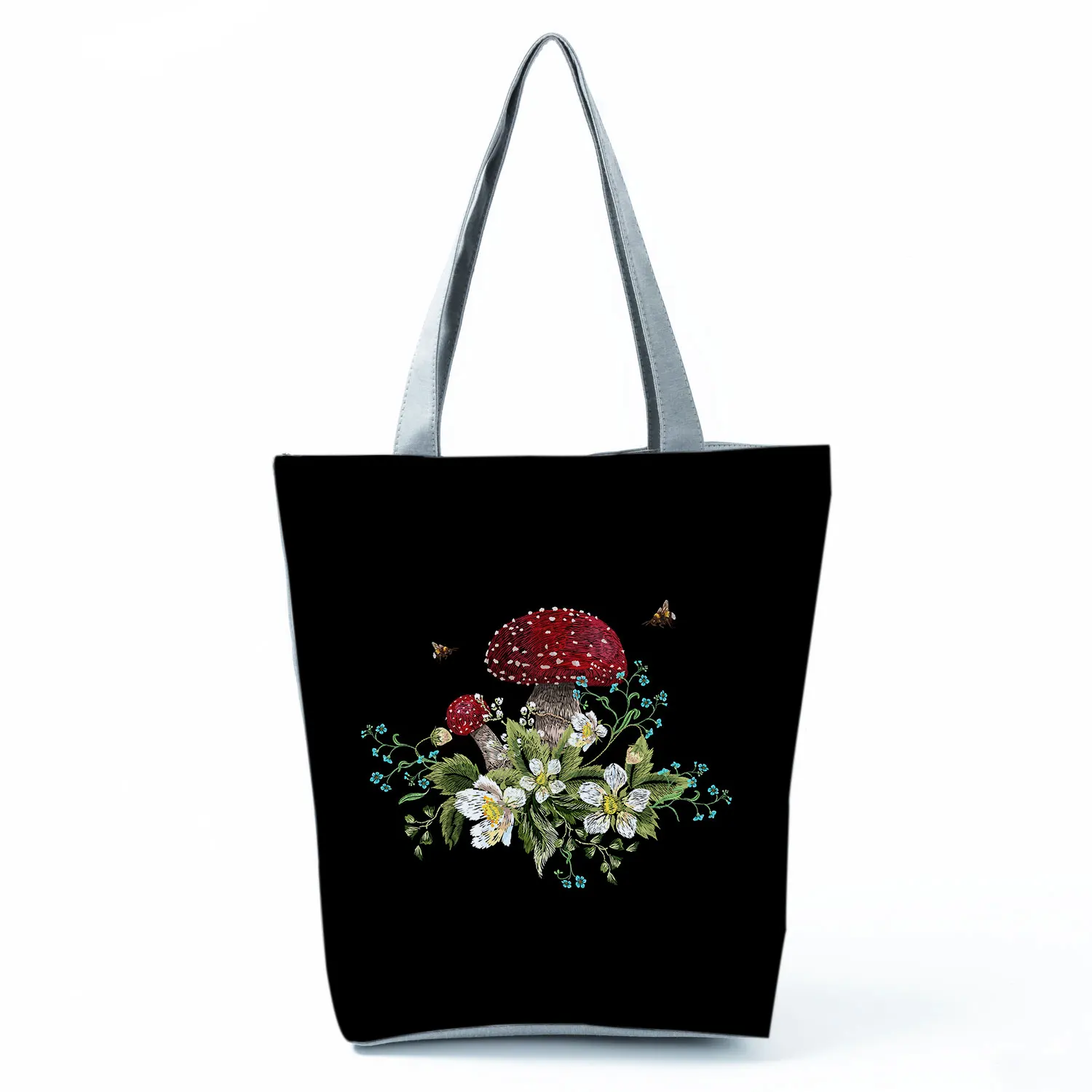 Mushroom Cartoon Black Printed Tote Female Fashion All-Match Eco Friendly Handbags for Women Portable High Capacity Shoulder Bag 
Mushroom Cartoon Black Printed Tote Female Fashion All-Match Eco Friendly Handbags for Women Portable High Capacity Shoulder Bag