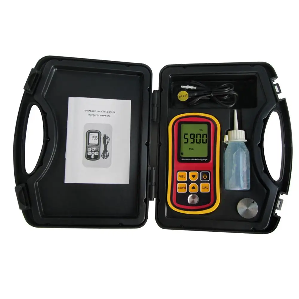Digital Ultrasonic Wave Velocity Thickness Meter 1.2~225.0mm (Steel) Range Metal and Non-Metal Tester Gauge
Digital Ultrasonic Wave Velocity Thickness Meter 1.2~225.0mm (Steel) Range Metal and Non-Metal Tester Gauge