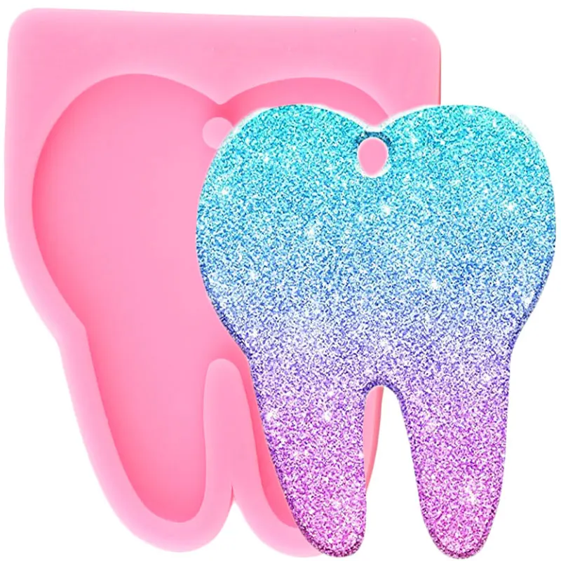 Shiny Tooth Shape Keychain Mold Epoxy Resin Silicone Molds Necklace Making Jewelry Pendant Moulds Candy Chocolate Fondant Mould
Shiny Tooth Shape Keychain Mold Epoxy Resin Silicone Molds Necklace Making Jewelry Pendant Moulds Candy Chocolate Fondant Mould