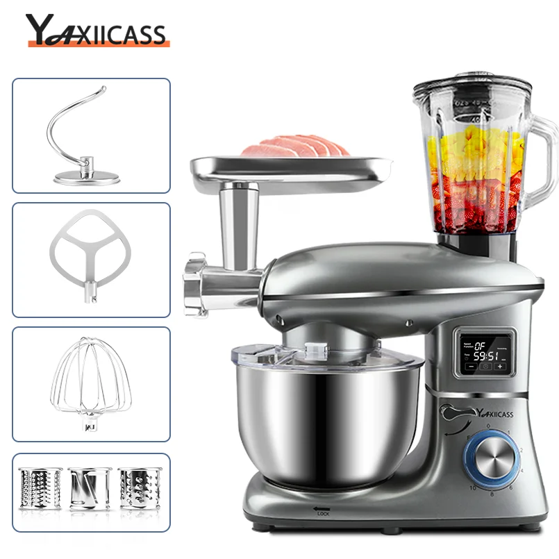 YAXIICASS Food Processor 5.5L Large Stainless Steel Bowl 1400W 10-speed Blender Egg Whisk Juicer Meat Grinder Kitchen Food Mixer
YAXIICASS Food Processor 5.5L Large Stainless Steel Bowl 1400W 10-speed Blender Egg Whisk Juicer Meat Grinder Kitchen Food Mixer