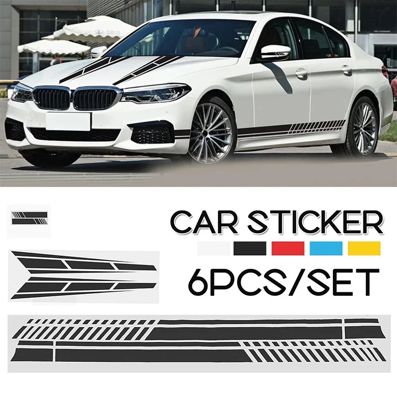 6 шт./компл. наклейки на талию автомобиля, гоночные полосы, графические Автомобильные изделия, виниловая пленка, автомобильные аксессуары
6 шт./компл. наклейки на талию автомобиля, гоночные полосы, графические Автомобильные изделия, виниловая пленка, автомобильные аксессуары