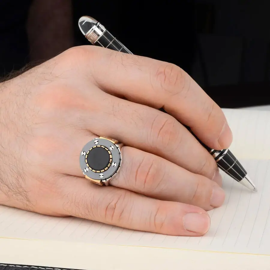 925 Sterling Silver Ring For Men Spirit of Time Model black onyx Stone Vintage Fashion Turkish Premium Qualty Handmade Jawelery
925 Sterling Silver Ring For Men Spirit of Time Model black onyx Stone Vintage Fashion Turkish Premium Qualty Handmade Jawelery