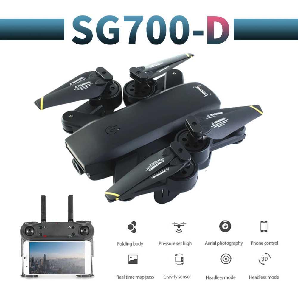SG700 D Профессиональный Дрон с камерой 720p/1080p 4k HD WiFi FPV щетка Мотор Пропеллер длинный