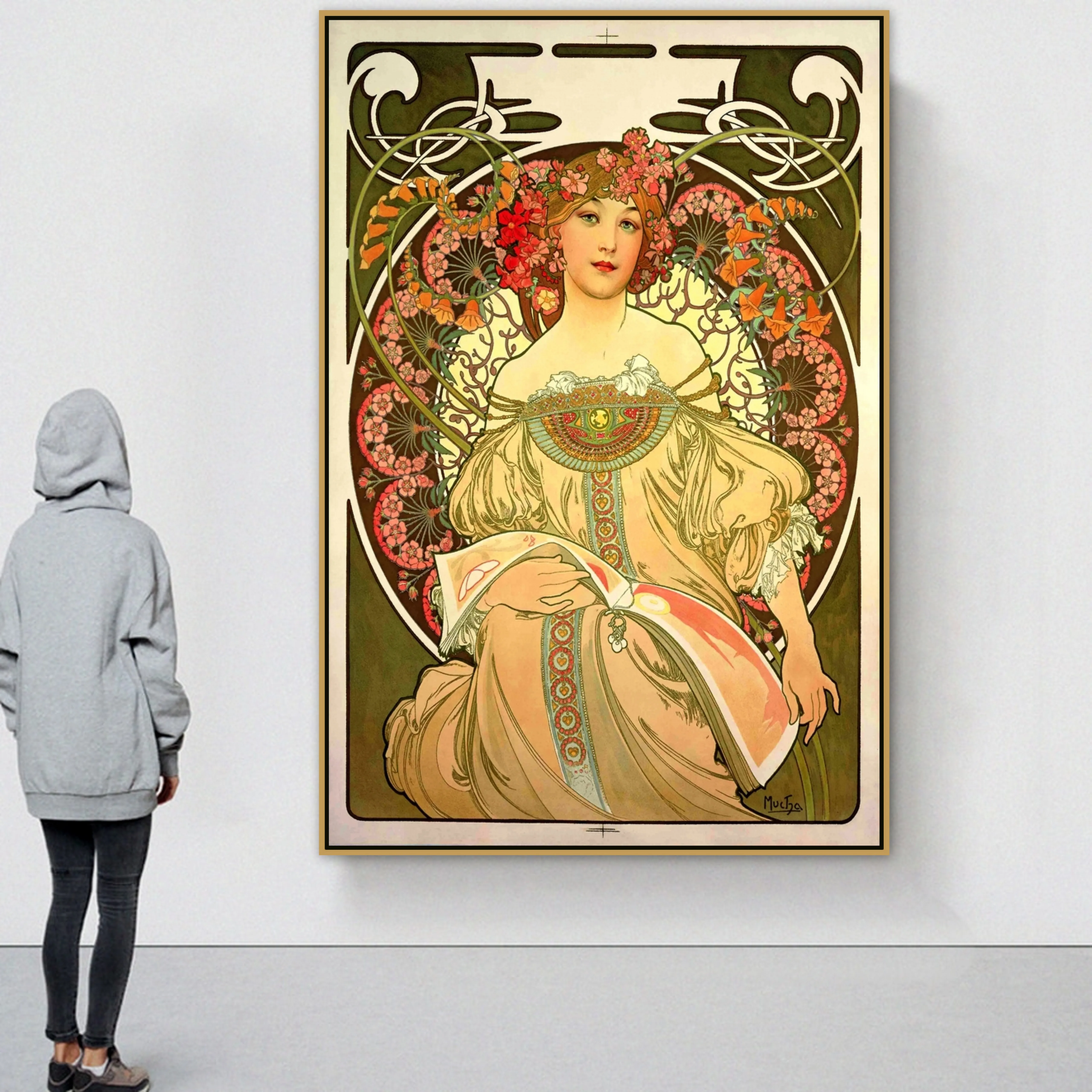 Obraz by Alphonse Mucha Old Master Advertisement Retro Vintage Poster Wall Photo Pictures Wall Art Decor Painting Canvas Print
Obraz by Alphonse Mucha Old Master Advertisement Retro Vintage Poster Wall Photo Pictures Wall Art Decor Painting Canvas Print