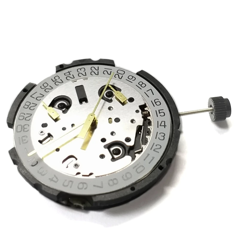 

ETA G10.212 Genuine Swiss Made ETA Watch Movement Date At 3:00 chronograph Quartz displaying hours, minutes, seconds and date