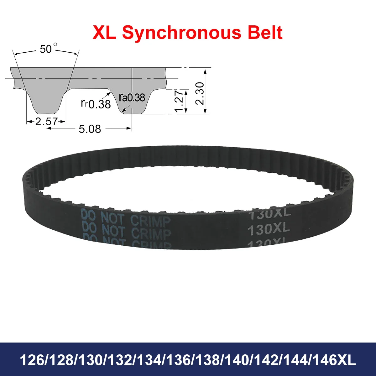 1Pcs XL Timing Belt 126 128 130 132 134 136 138 140 142 144 146XL Width 10mm 12.7mm Rubber Synchronous Belt Drive Belt
1Pcs XL Timing Belt 126 128 130 132 134 136 138 140 142 144 146XL Width 10mm 12.7mm Rubber Synchronous Belt Drive Belt