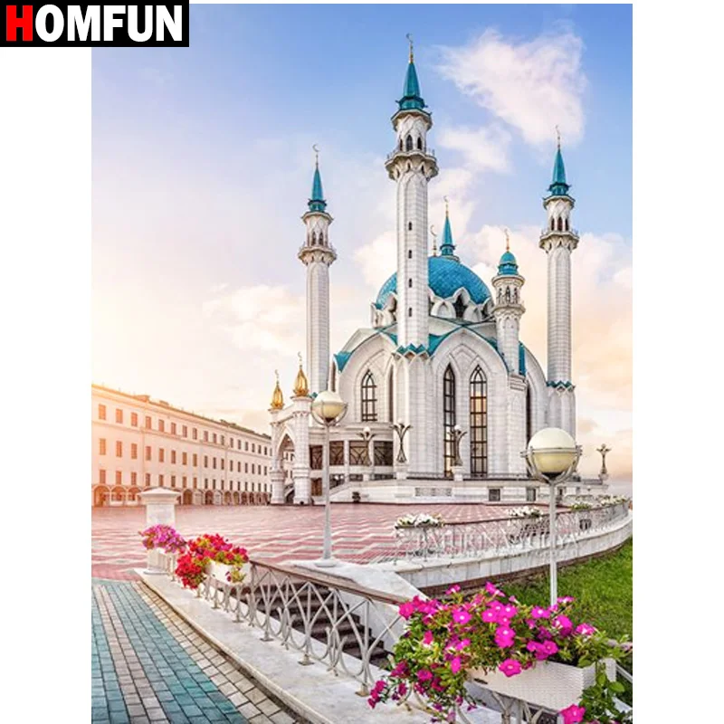 HOMFUN Diamond painting "Castle Flowers" Full Square/Round Drill Wall Decor Inlaid Resin Embroidery Craft Cross stitch
HOMFUN Diamond painting "Castle Flowers" Full Square/Round Drill Wall Decor Inlaid Resin Embroidery Craft Cross stitch