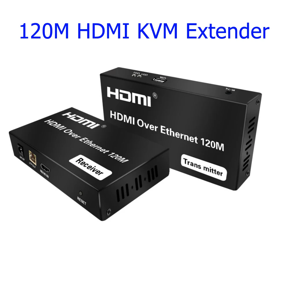 120M KVM USB HDMI Extender Over IP Ethernet by RJ45 CAT5e/6 Cable Support Local Loop-out IR Remote
120M KVM USB HDMI Extender Over IP Ethernet by RJ45 CAT5e/6 Cable Support Local Loop-out IR Remote