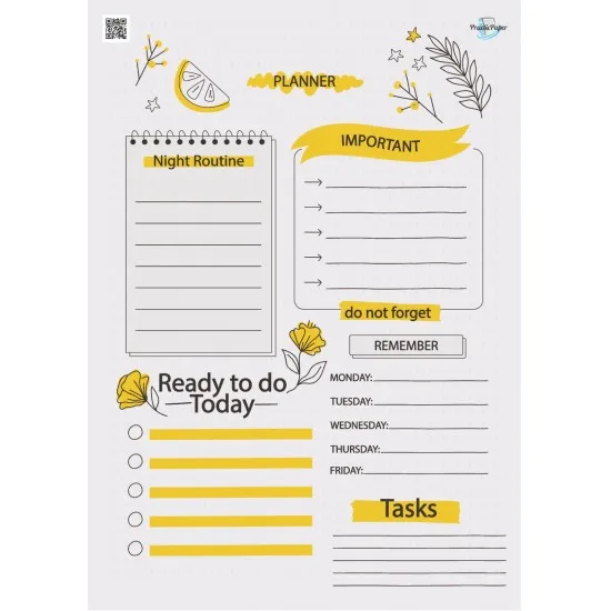 Practicpaper Magnet Weekly Planner And To-do List A4 Reliable Quality Regular Message Board Magnet Desk Yellow Color Stationery
Practicpaper Magnet Weekly Planner And To-do List A4 Reliable Quality Regular Message Board Magnet Desk Yellow Color Stationery