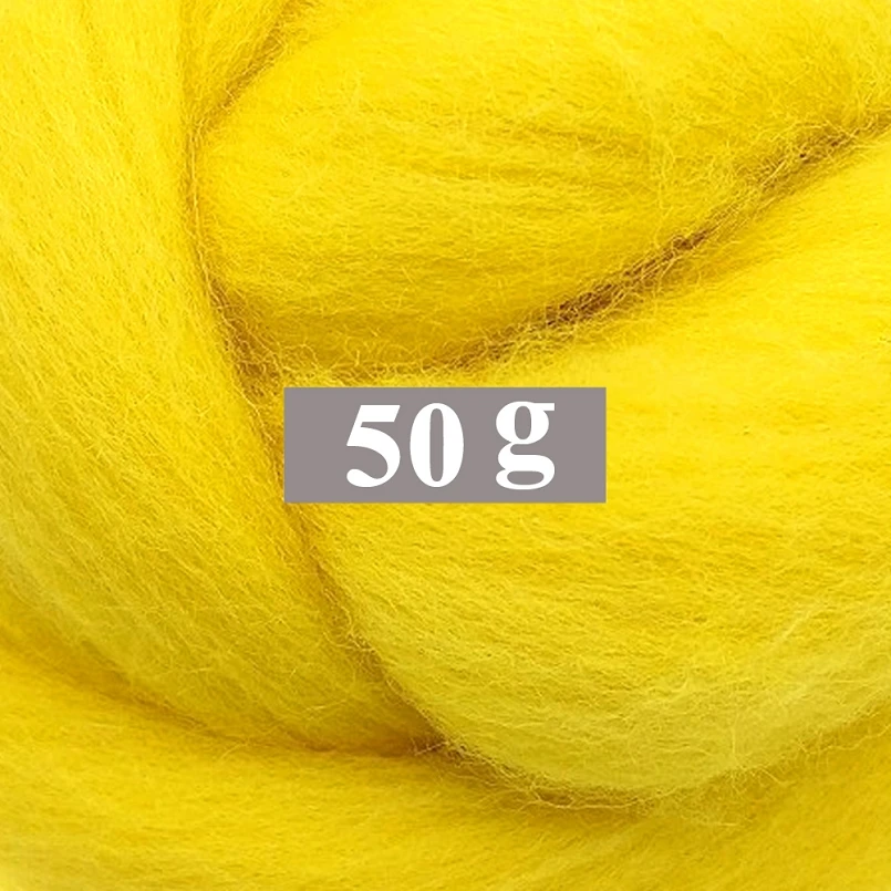 

50g Merino Wool Roving for Needle Felting Kit, 100% Pure Felting Wool, Soft, Delicate, Can Touch the Skin (Color 09)