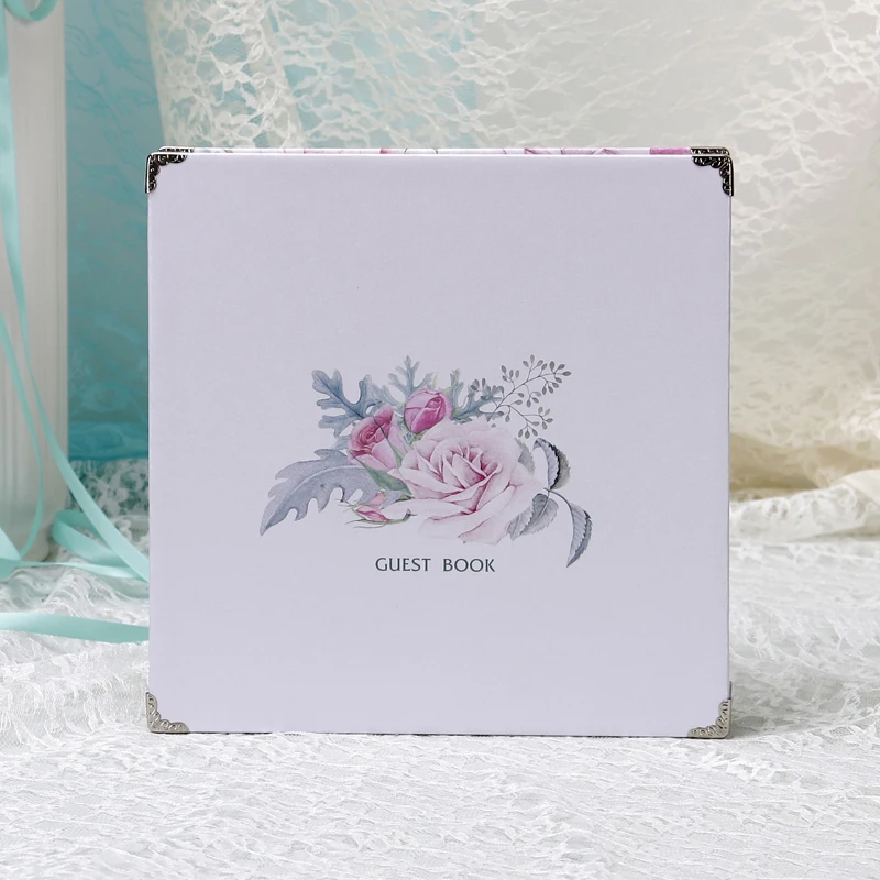 Альтернативная книга с изображением цветов для гостей свадьбы