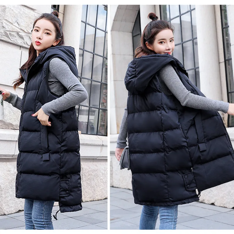 Autumn Winter Vest Women Waistcoat 2022 Female Sleeveless Vest Jacket Hooded Warm Long Vest Coat Colete Feminino
Autumn Winter Vest Women Waistcoat 2022 Female Sleeveless Vest Jacket Hooded Warm Long Vest Coat Colete Feminino