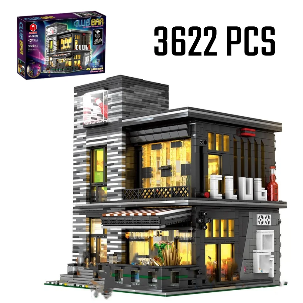 86008 Panoramic Lighting Version Club Bar Street View Building Assembly Building Block Model Toys for Children christmas Gifts
86008 Panoramic Lighting Version Club Bar Street View Building Assembly Building Block Model Toys for Children christmas Gifts