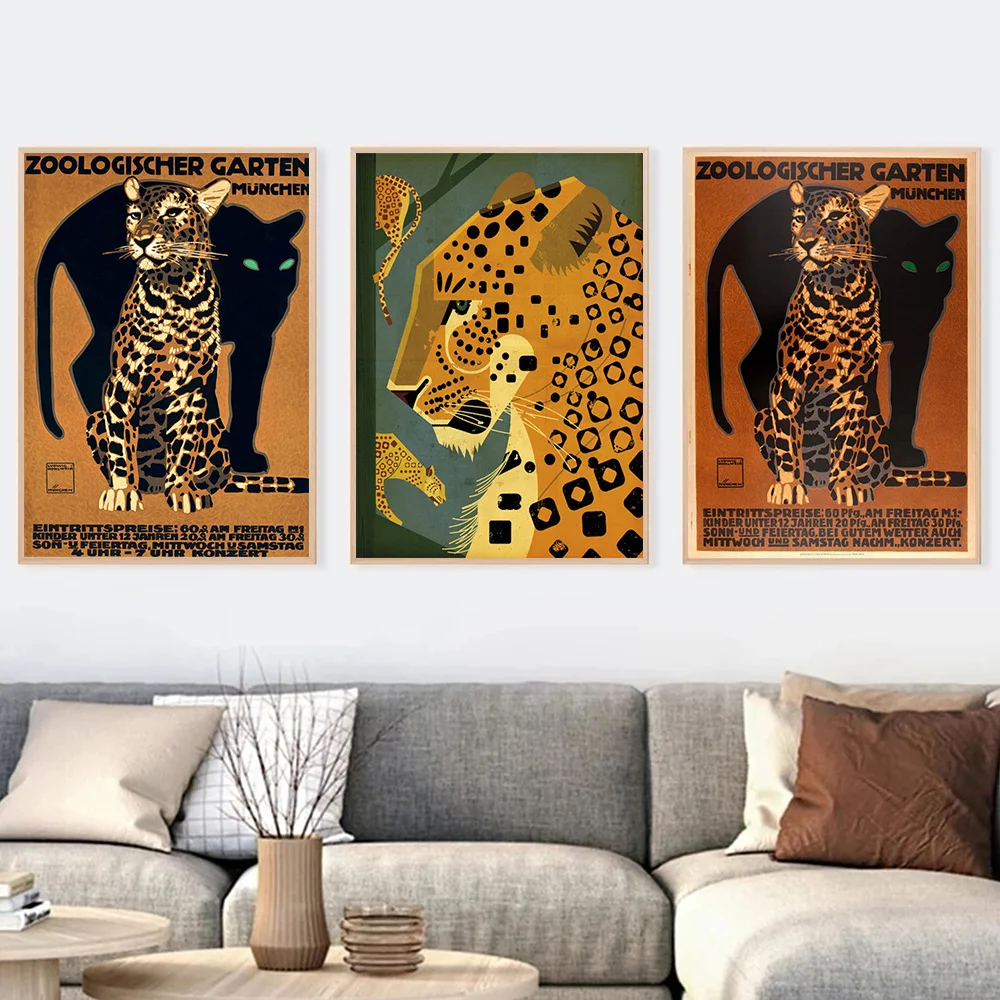 Nordic Golden Leopard Vintage Canvas Painting Creative Animal Poster and Print Pop Picture for Living Room Wall Art Home Decor
Nordic Golden Leopard Vintage Canvas Painting Creative Animal Poster and Print Pop Picture for Living Room Wall Art Home Decor