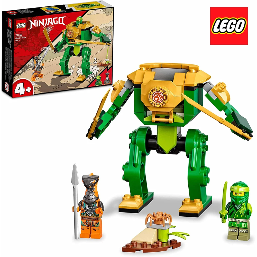 

LEGO NINJAGO/Ллойд ниндзя Mech 71757 оригинал для детей Новая игрушка для детей подарок на день рождения на Рождество (57 шт.) Веселые игровые наборы