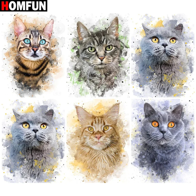 Картина из квадратных и круглых страз HOMFUN, 5D алмазная вышивка «кошка», экологичные поделки, домашний декор
Картина из квадратных и круглых страз HOMFUN, 5D алмазная вышивка «кошка», экологичные поделки, домашний декор