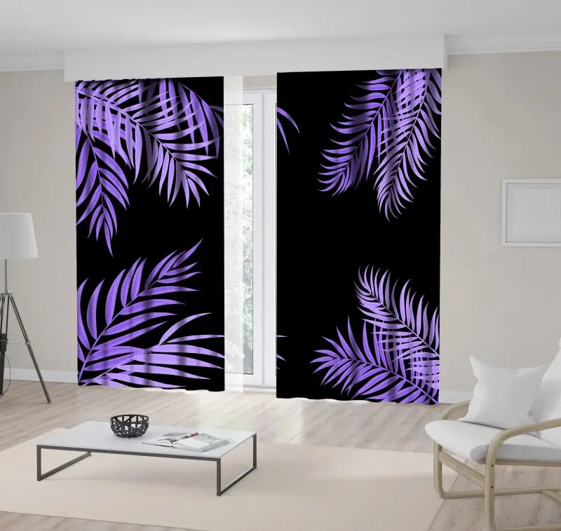 Curtain Palm Tree Leaves on Dark Background Exotic Nature Night View Printed Black Lilac
Curtain Palm Tree Leaves on Dark Background Exotic Nature Night View Printed Black Lilac