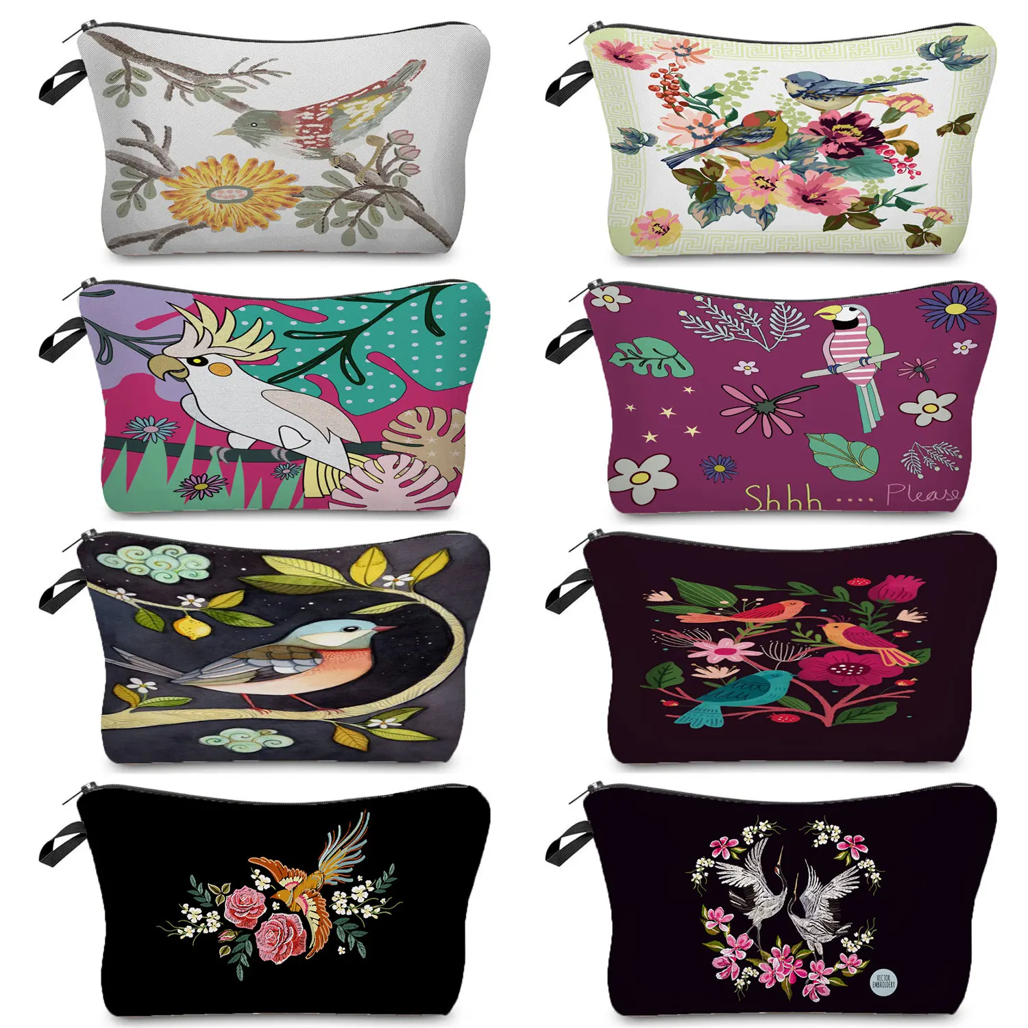 Lady Pretty Casual Heat Transfer Makeup Bags Floral Bird Print High Quality Women Cosmetic Bags Cute Animal Portable Pencil Case
Lady Pretty Casual Heat Transfer Makeup Bags Floral Bird Print High Quality Women Cosmetic Bags Cute Animal Portable Pencil Case