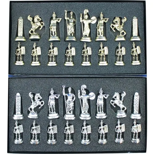 Metal Chess set/Set; Medium, Greek Figured, Bright Chessman and MDF, pearl Pattern Chessboard
Metal Chess set/Set; Medium, Greek Figured, Bright Chessman and MDF, pearl Pattern Chessboard