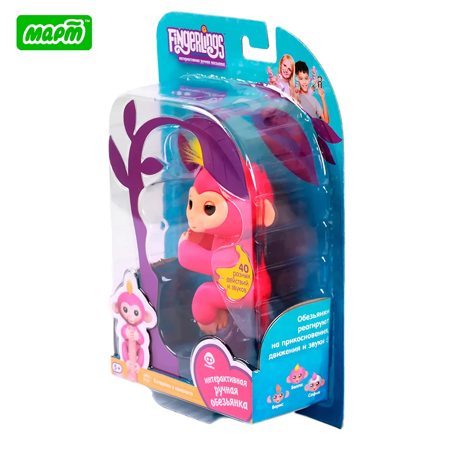 Children's toy Fingerlings monkey toys for kids interactive educational model animal boys and girls talking action figure 3705A Interactive BELLA