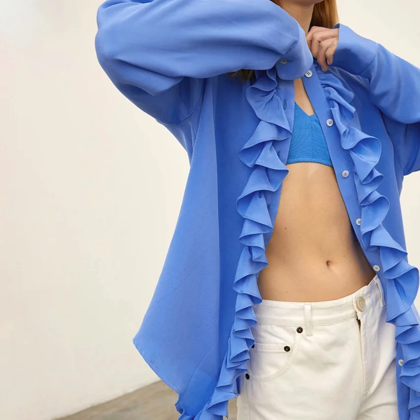 Summer New 2022 Chiffon Long-Sleeved Klein Blue Casual Cardigan Tops Street Trend Women'S Suit
Summer New 2022 Chiffon Long-Sleeved Klein Blue Casual Cardigan Tops Street Trend Women'S Suit