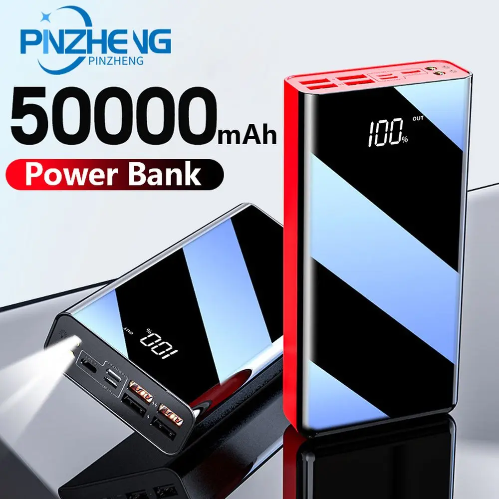 Внешний аккумулятор высокой емкости PINZHENG на 50000 мАч, Внешнее зарядное устройство, Внешний аккумулятор со светодиодным освещением для iPhone, ...
Внешний аккумулятор высокой емкости PINZHENG на 50000 мАч, Внешнее зарядное устройство, Внешний аккумулятор со светодиодным освещением для iPhone, ...