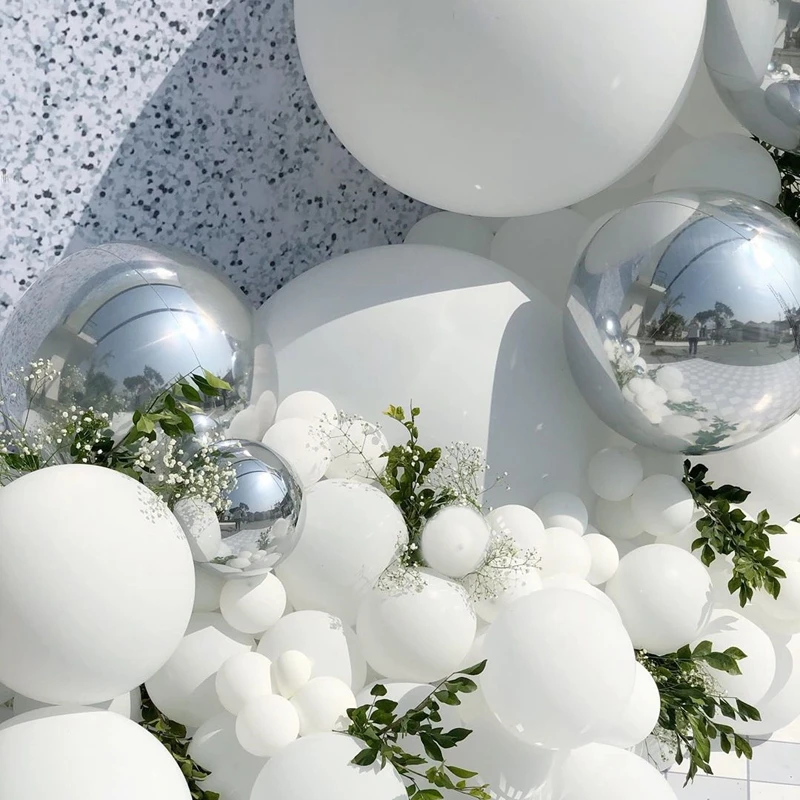 White Silver Metallic Balloon Arch Garland Kit Wedding Baby Shower 30th Birthday Anniversary Bachelorette Party Decoration
White Silver Metallic Balloon Arch Garland Kit Wedding Baby Shower 30th Birthday Anniversary Bachelorette Party Decoration