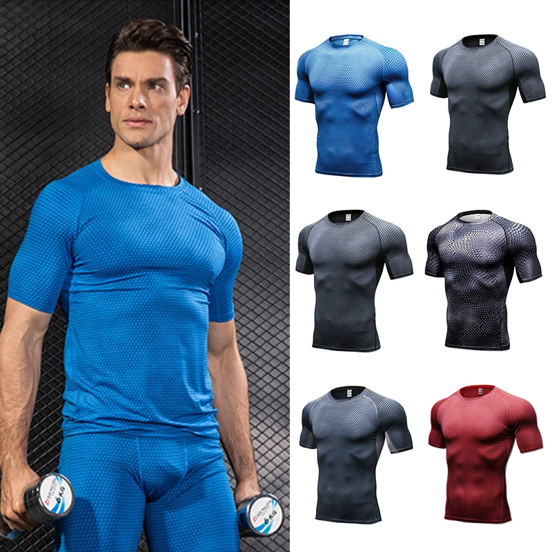 Men's New 3D Solid Color Fitness Running Training Short Sleeve Tight Stretch Sweat Fast Dry Clothes
Men's New 3D Solid Color Fitness Running Training Short Sleeve Tight Stretch Sweat Fast Dry Clothes