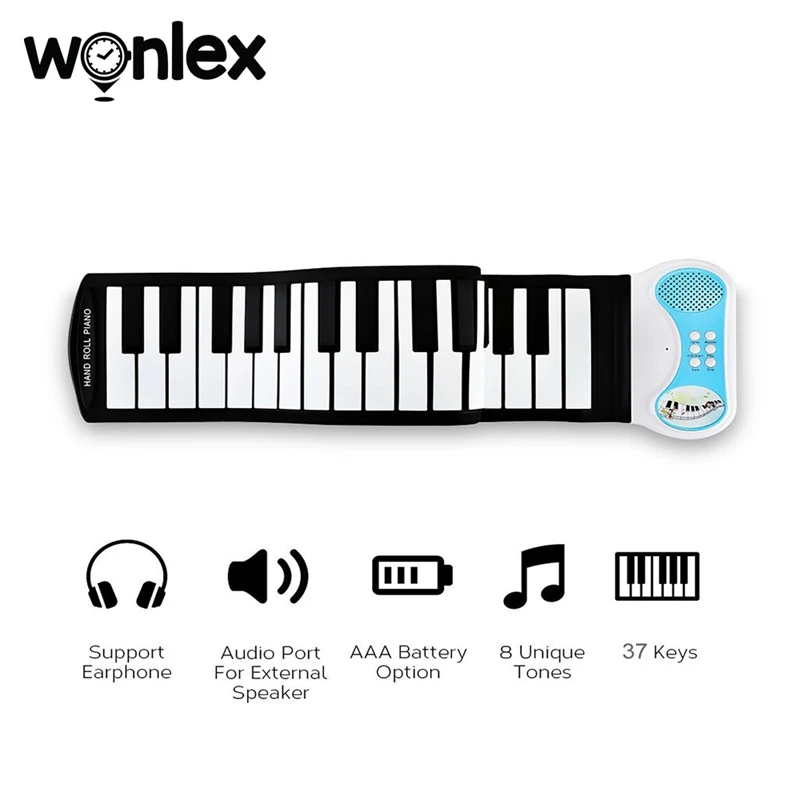 Wonlex Kid 37 Keys Portable Roll-up Piano Soft Silicone Hand-rolled Keyboard Children Beginner Practice Folding Electronic Organ
Wonlex Kid 37 Keys Portable Roll-up Piano Soft Silicone Hand-rolled Keyboard Children Beginner Practice Folding Electronic Organ