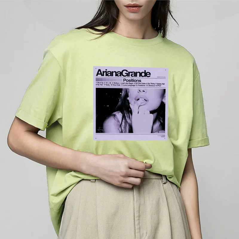 New summer Arianagrande cartoon printed women's high-quality cotton T-shirt Fashion street couple Short sleeve Tees kawaii Tops
New summer Arianagrande cartoon printed women's high-quality cotton T-shirt Fashion street couple Short sleeve Tees kawaii Tops