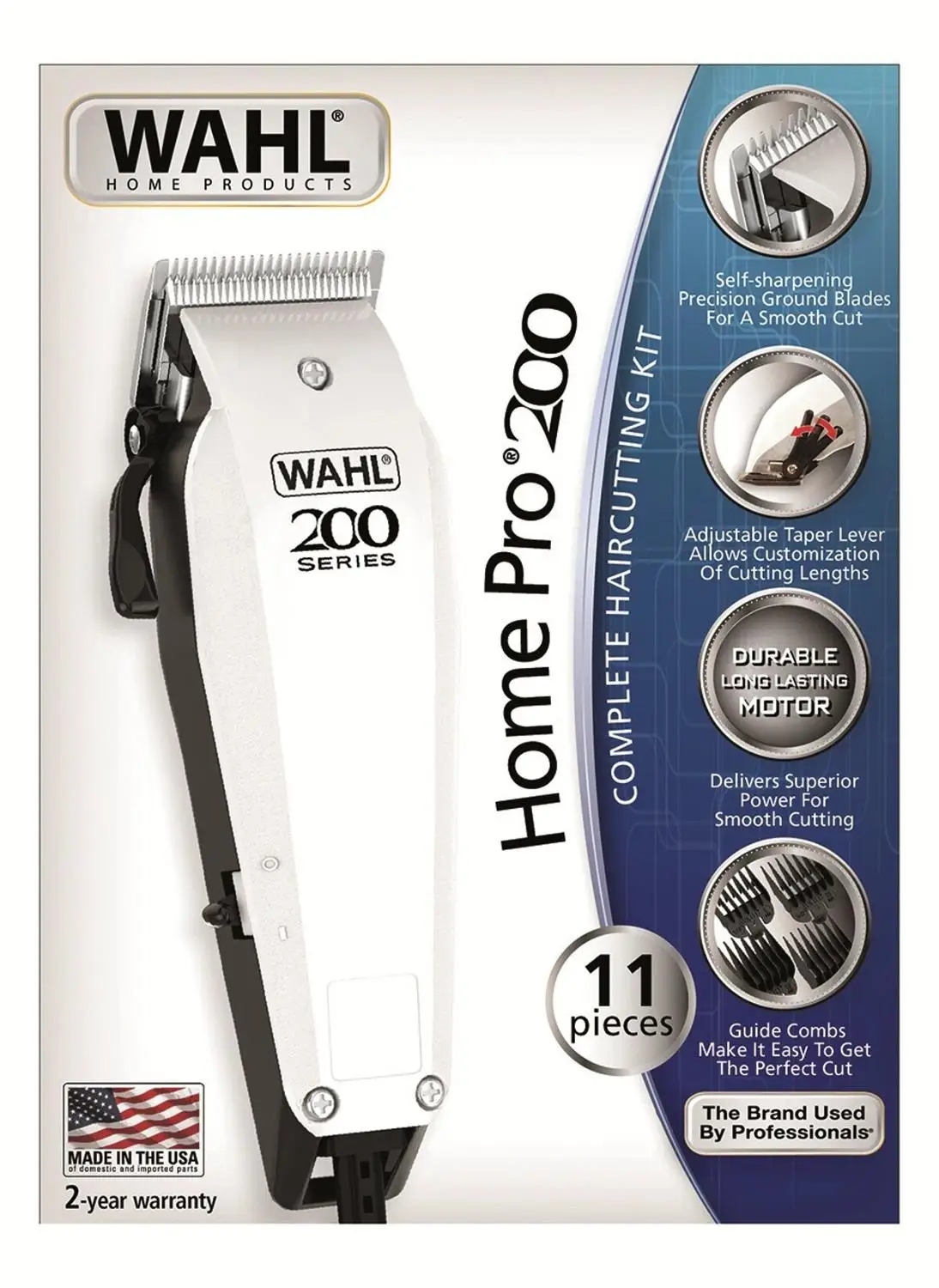 WAHL 200 SERIES - Cord Hair Trimmer, Hair Clipper, 21 Piece, Shaver, cap, CE, Blade Width 46mm, abs+stainless steel, eu plug
WAHL 200 SERIES - Cord Hair Trimmer, Hair Clipper, 21 Piece, Shaver, cap, CE, Blade Width 46mm, abs+stainless steel, eu plug