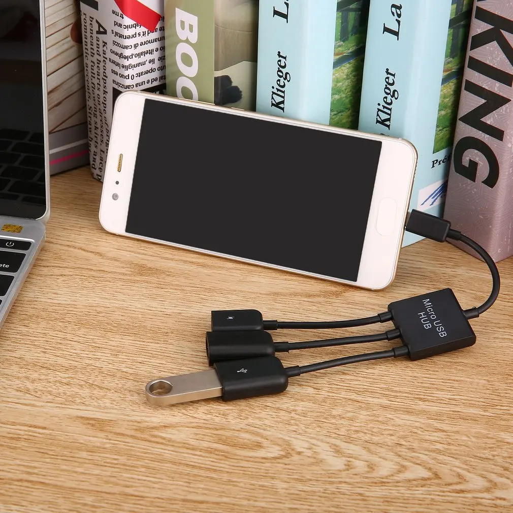 3 in 1 Micro USB HUB Male to Female Double USB 2.0 Host OTG Adapter Cable For Smartphone Computer Tablet 3 Port
3 in 1 Micro USB HUB Male to Female Double USB 2.0 Host OTG Adapter Cable For Smartphone Computer Tablet 3 Port