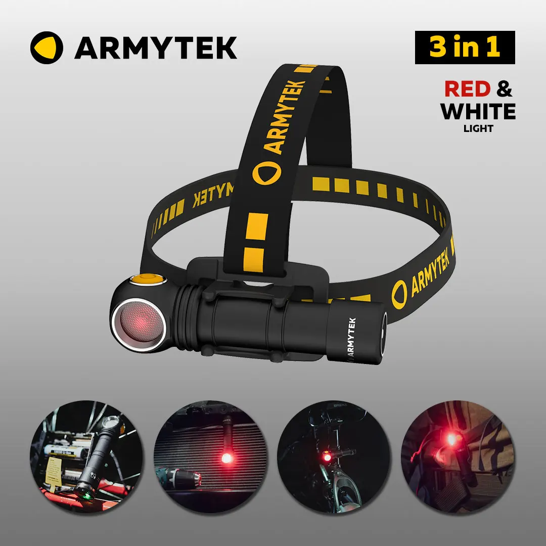 Светодиодный налобный фонарь Armytek Wizard C2 WR обновленный (белый/теплый и красный)