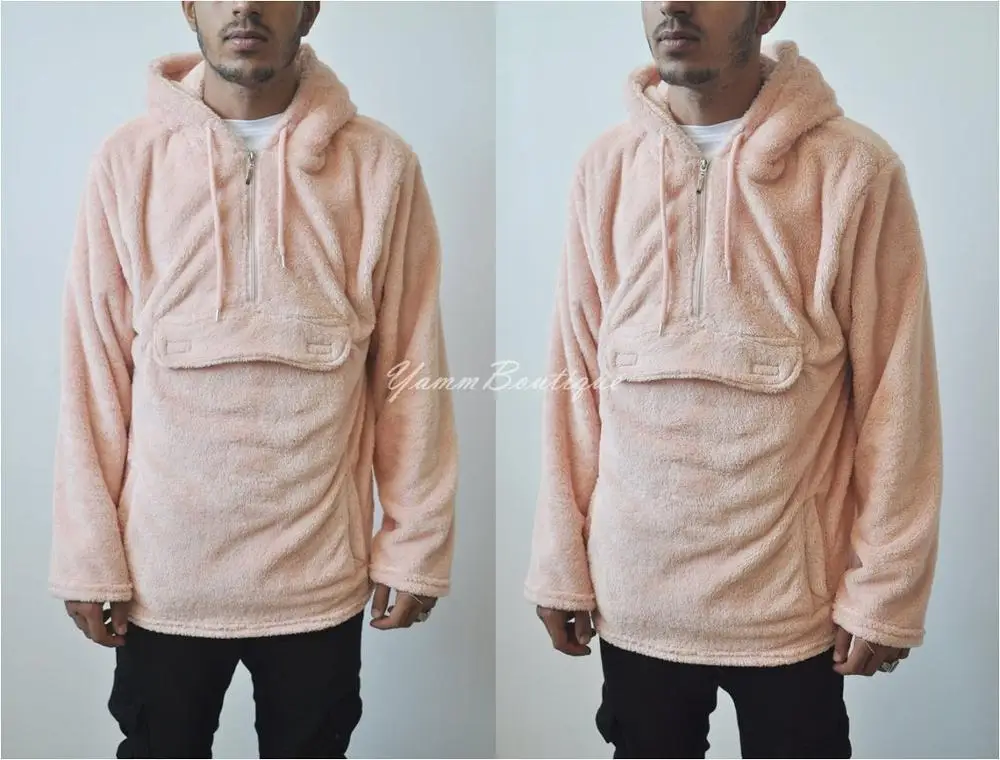 XS-6XL Мужская толстовка на молнии спереди со шнурком Тедди Анорак куртка из