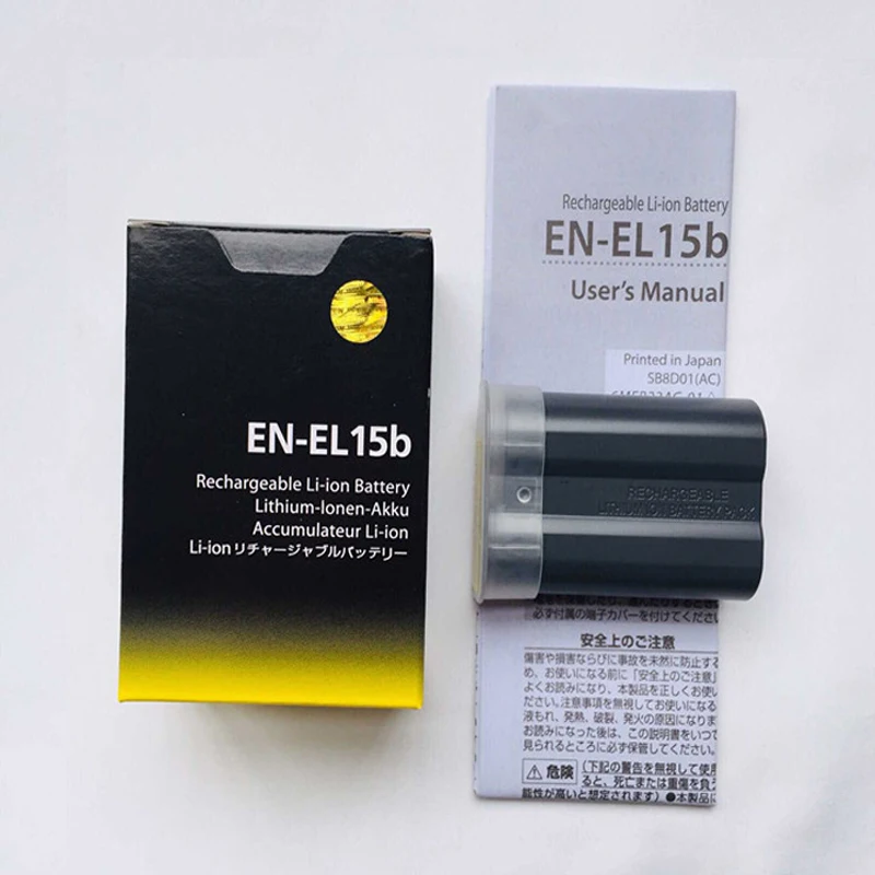 2 × 1900 мА/ч EN EL15b ENEL15b RU Камера Батарея для Nikon Z6 Z7 беззеркальных D850 D810 D750 D610 D7500 D7200 MH