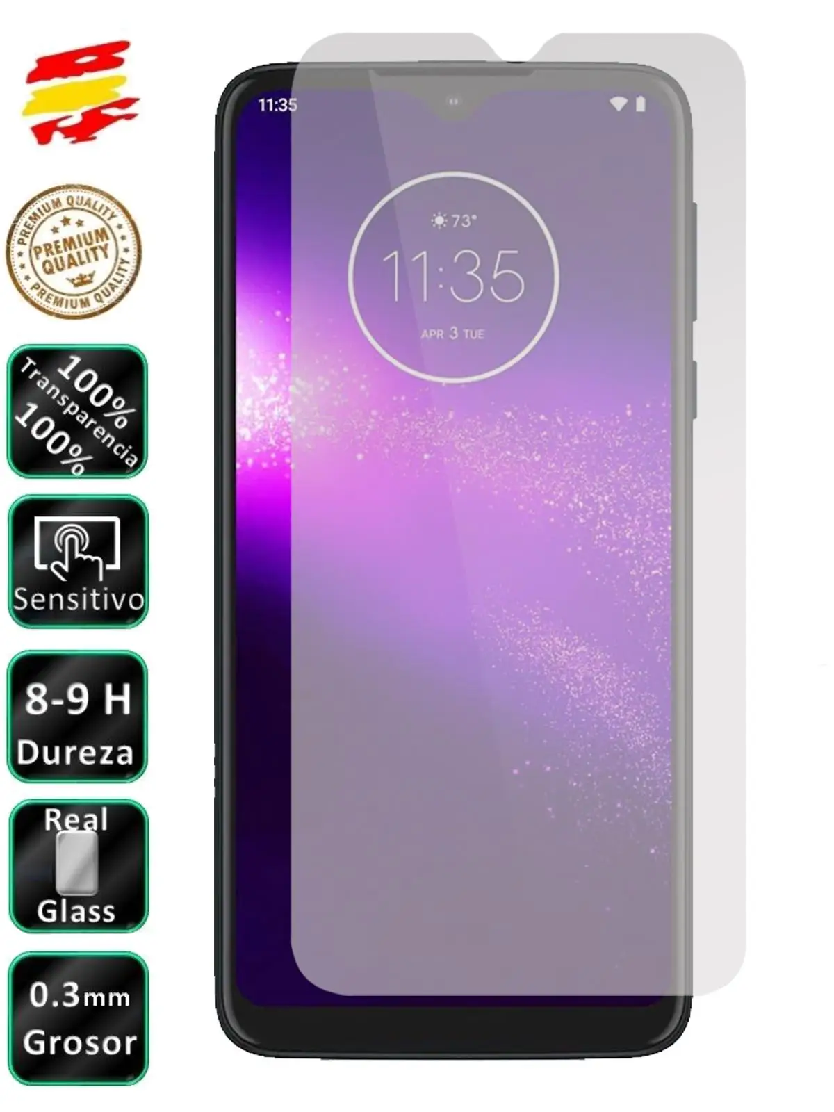 Motorola One Macro Закаленное стекло протектор экрана на мобильный телефон. Стекло 9H