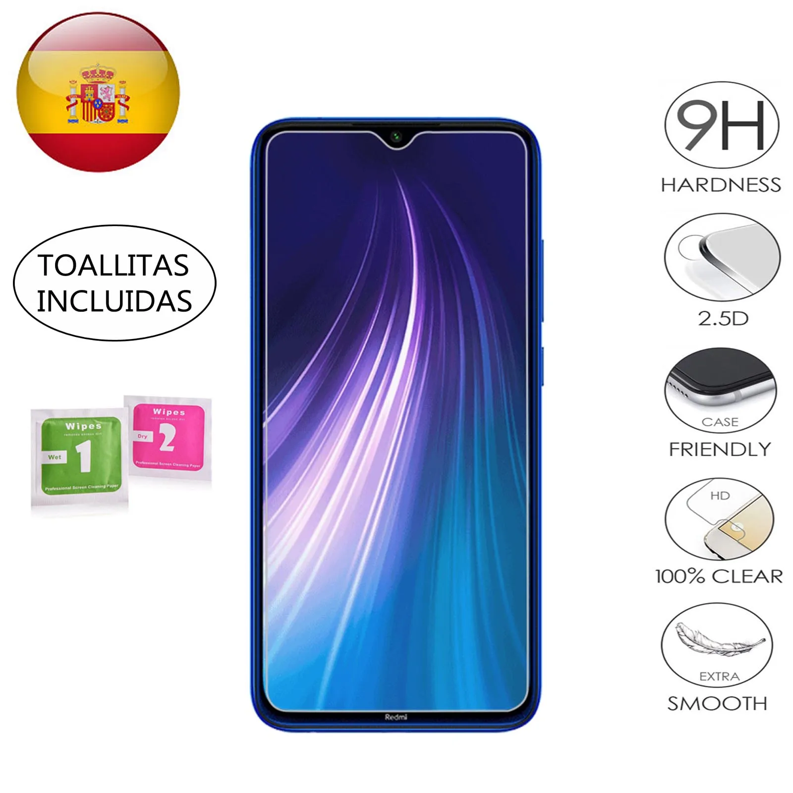 Защита экрана для Xiaomi Redmi Note 8T закаленное стекло 9H 2.5D Премиум-стекло 0 3 мм |
