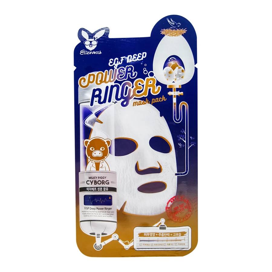 Elizavecca Power Ringer Mask Pack EGF Deep Тканевая маска с эпидермальным фактором роста