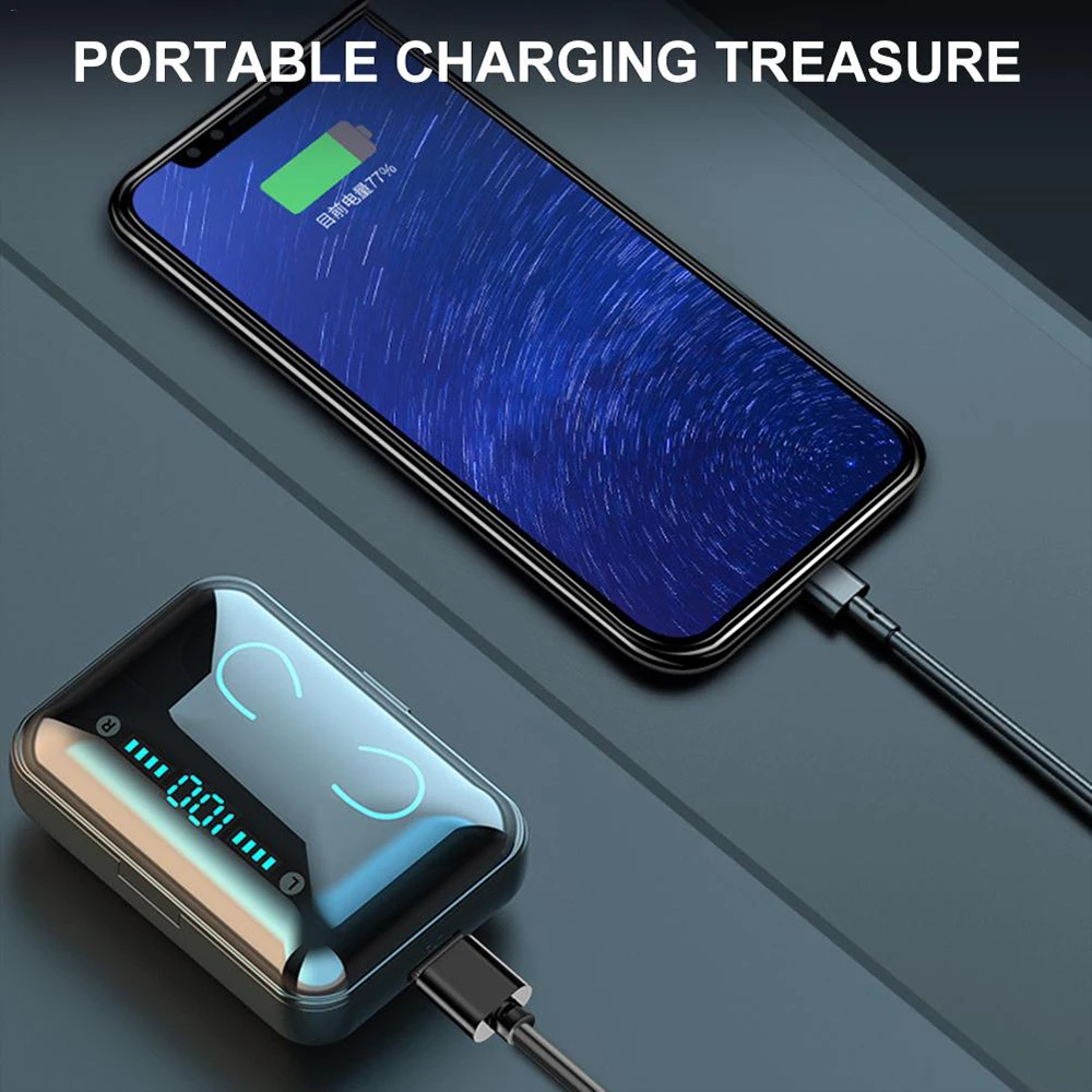 New Wireless Earphones TWS Bluetooth 5.0 Waterproof HD Headset Earbuds LED Digital Display 3500mah with Charging Box Power Bank
New Wireless Earphones TWS Bluetooth 5.0 Waterproof HD Headset Earbuds LED Digital Display 3500mah with Charging Box Power Bank