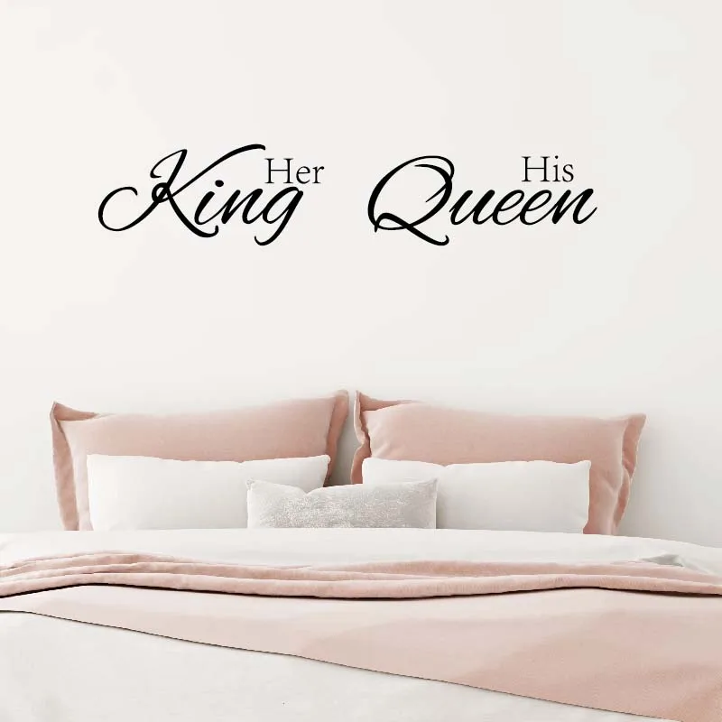 Наклейка на стену King and Queen Infinite Love Couple Свадебный декор для спальни романтическая